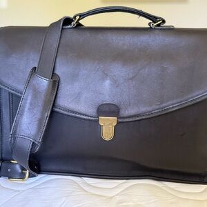 Vintage Coach Black Leather Briefcase